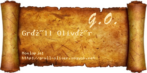 Grüll Olivér névjegykártya